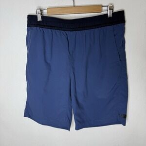 The North Face Blue Pull On Elastic Waist Athletic Shorts Men's Large Nylon